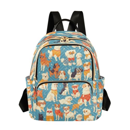 Sac à dos chien doodle de dessin animé pour adolescent