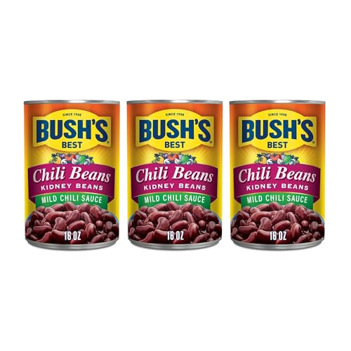 Bush's Chili Beans: Frijoles en salsa de chile suave (paquete de 3) latas de 16 onzas