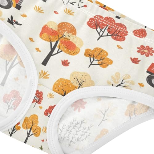 ZZKKO Farmhouse Tree Truck Girls Underwear Toddler Panties for Girls Comfort Brief Size 2-8T3