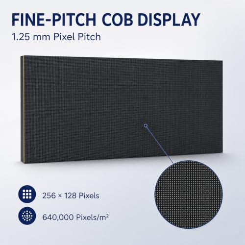 Image of P1.25 COB Indoor LED Display Module, 20 Pack 320 x 160mm Flip-Chip LED Screen Panels, 256 x 128 Pixels, 3840Hz, Front Service LED Video Wall Modules for Conference Rooms