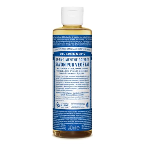 Savon liquide menthe poivrée Dr Bronner's 240 ml