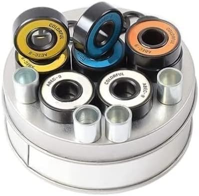 608 2RS Double-Warped Skateboard Bearings 16PCS Colorful Four-Wheel Skateboard Bearings Random Color MS2302-8