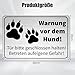 Vorsicht Hund Schild, Aluminium Warnung vor dem Hund Schilder Mit Selbstklebend, UV-beständig Wasserdicht Achtung Hund Schild Hundeschilder Warnung 30x20cm