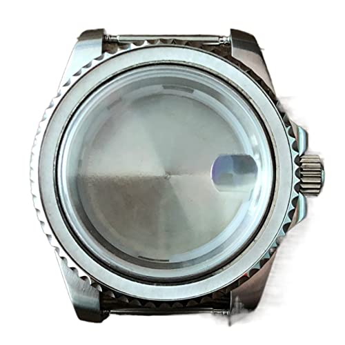 KHYTEBV Accessori per Orologi Cassa in Acciaio Inossidabile da 40 mm Vetro Zaffiro Rotazione unidirezionale con Movimento di assemblaggio sonoro Cassa dell'orologio