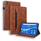 LMFULM® Hülle für Lenovo Tab K10c TB-311XU (10,1 Zoll) PU Lederhülle Smart Hülle mit Ständer Schutzhülle Flip Cover Brieftasche Stil Braun