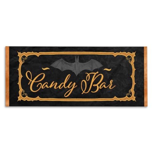 Stupell Industries 'Spooky Candy Bar Sign Halloween Bat Orange'| Canvas Art