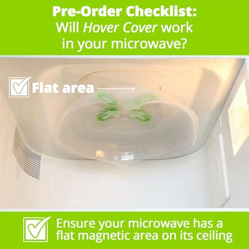 Image of HOVER COVER Magnetic Microwave Splatter Cover for Food - 12-Inch - Green