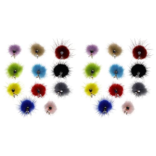 HEALLILY 22 PZ Nail Pom Fluffy Peluche Palla