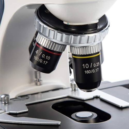Image of Swift Compound Trinocular Microscope SW380T, 40X-2500X Magnification,Siedentopf Head, Two-Layer Mechanical Stage, with Swiftcam 20 Megapixel Camera and 100 PCS Blank Slides and Cover Slips