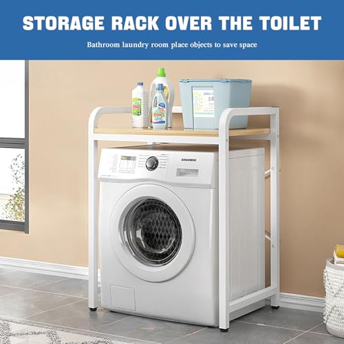Support de rangement au-dessus des toilettes gain de place blanc