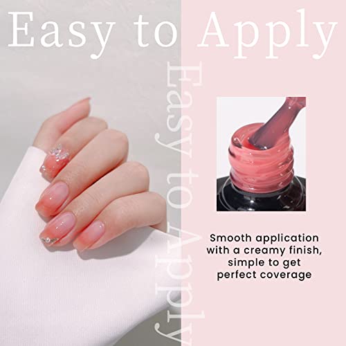 Maychao Jelly Gel Nail Polish Set Of 6 Colors Including Red Pink Milky Purple Green Blue Gel Polish Kit Uv Led Soak Off Nail Polish Home Diy Manicure Nail Art Salon #TOP2
