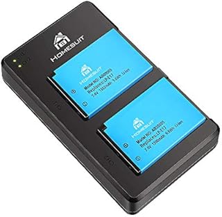 Homesuit LP-E17 Replacement Batteries and Dual USB Charger Compatible with Canon EOS R10, RP, Rebel SL3, SL2, T8i, T7i, T6i, T6s, EOS M3, M5, M6, EOS 200D, 77D, 750D, 760D, 800D, 8000D and More