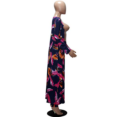 Women Fashion Print Long Sleeve Cardigan and High Waisted Long Pants 2 Piece Outfits Set4