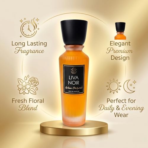 Image of Saba Liva Noir Perfume 50ml for Women | Long Lasting Floral Eau De Parfum | Lavender, Vanilla & Soft Musk Notes | Premium Fragrance for Daily Wear, Office, Parties & Gifting