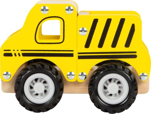 Image of Small Foot Wooden Toys Wooden Construction Truck Designed for Children 18+ Months, Multi (11096)
