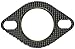 Vibrant Performance Power 1456 Gasket, Exhaust Flange, 2-Bolt, 2.25 in. diameter, 4.00 in. Bolt Hole Center-to-Center, Multi-Layer Graphite, each