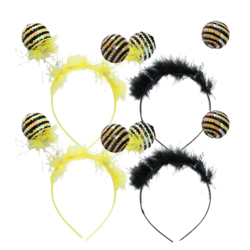 Diadema de abeja Gatuida con plumas para fiestas infantiles de cumpleaños