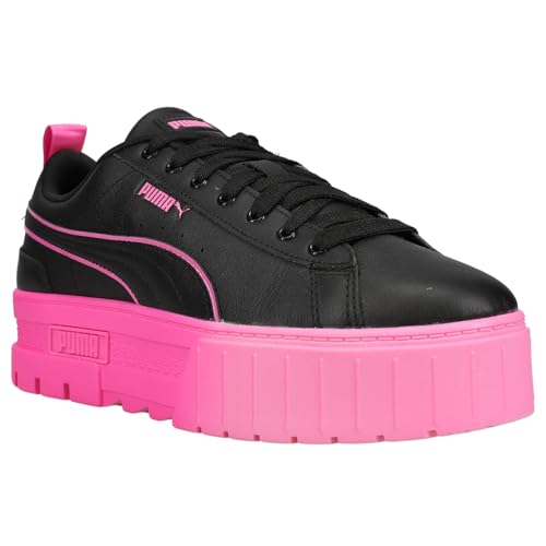 PUMA Womens Mayze 'Breast Cancer Awareness' Lace Up Platform Sneakers Shoes Casual - Black, Pink - Size 7 D2