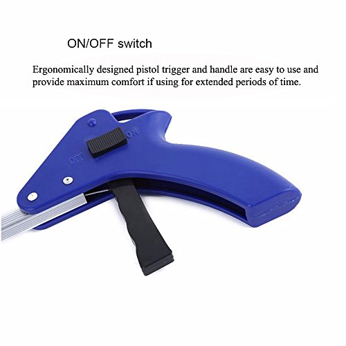 Reacher Grabber, Messar 32\" Foldable Pick Up Reaching Claw Reacher Long Arm Gripper Grabber Suction Cup Grip Heavy Duty Mobility Aid Pick Up Tool - Blue