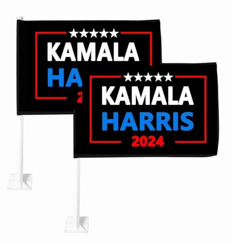 Kamala Harris 2024 President Vote Campaign Car Flags Car Flag Clip On Window 12