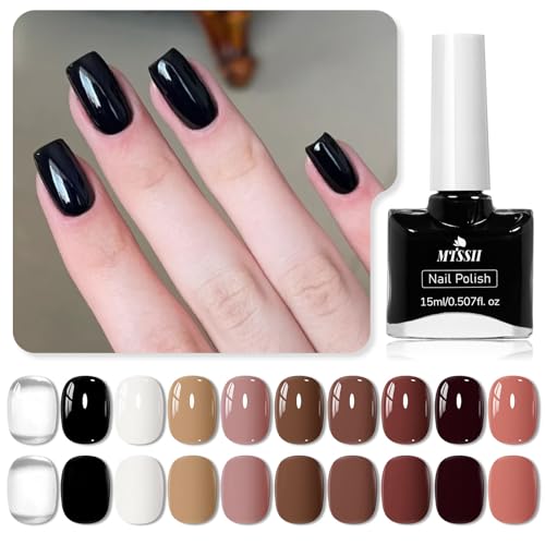 Set 10 Esmaltes de Uñas Nude y Marrón Secado Rápido miniatura 4