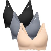 HBselect 3Pack Sujetador Lactancia, Sujetador de Lactancia Sin