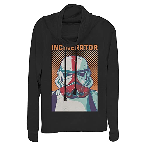 Camisa de Star Wars Incinerador de Medio Tono para mujer camiseta negra de algodón friki
