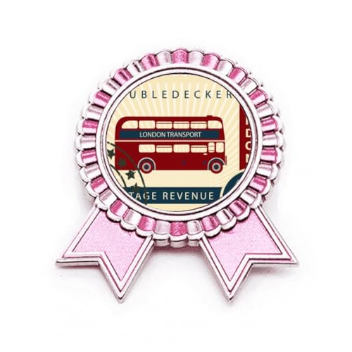 Broche Angleterre timbre Londres en métal rose taille M structure double étage haute finition