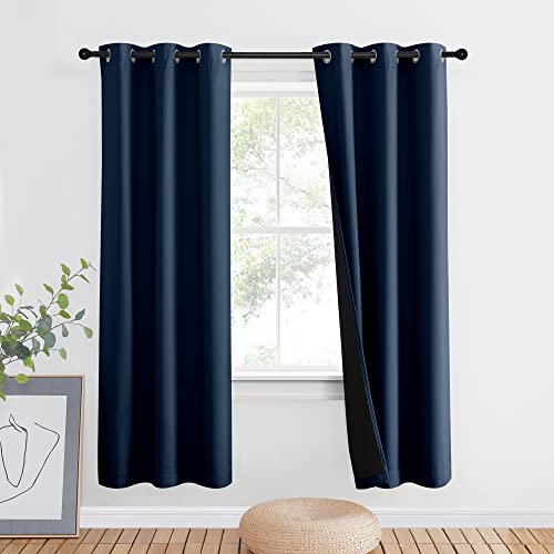 NICETOWN Navy 42x72 Blackout Curtain Panel