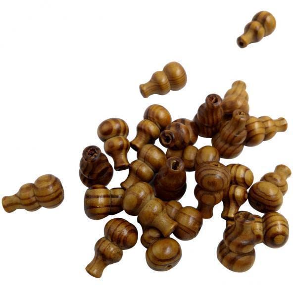 SNAPPSY 14x25 Pieces Calabash Shape Pine Wooden Beads Loose Beads Jewelry Making 27mm-image-14