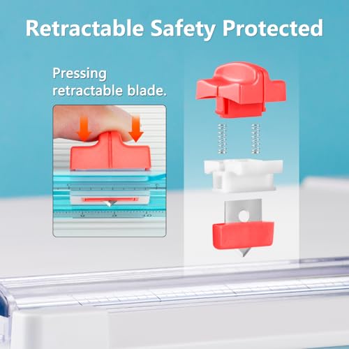 image for Ecraft 12 x 12inch Paper Trimmer Cutter Score Board, Scoring Tool with