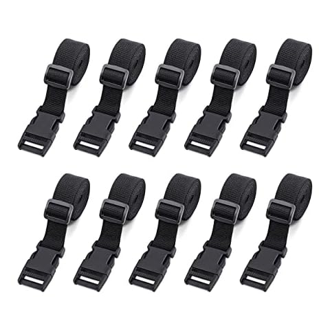 10PCS Luggage Straps, QNLEMON 2.5*150CM Suitcase Nylon Straps Adjustable Suitcase Belts with Quick Release Buckle for Outdoor Sports Travel Package Cover