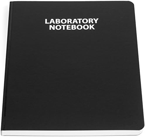 1001 Engineer Research Laboratory Notebook, Flush Trimmed Cover Smyth Sewn, 9 1/4" x 11 1/4", 100 Pages, 4x4 Grid (Black)