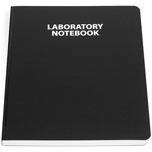 Scientific Notebook Company Flush Trimmed, Model #2001 Research Laboratory Notebook, 192 Pages, Smyth Sewn, 9.25 X 11.25, 4x4 Grid (Matte Black Cover)