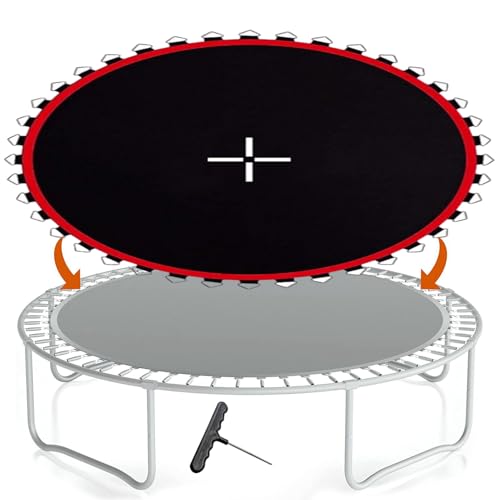Tapis de trampoline usé solution avec filet de sécurité imperméable pour rechange extérieur - 7