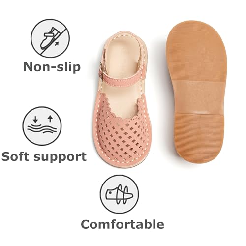 Image of THEE BRON Toddler Girls Espadrilles Sandals Hollow Out Rustic Dress Shoes