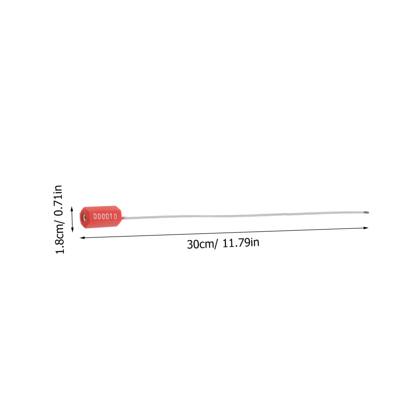 Scellés de Sécurité pour Câbles Rouges 100 Pcs en Acier Abs | Auto-bloquants, Longueur de Verrouillage Réglable, pour Expédition de Colis et Transport de Marchandises