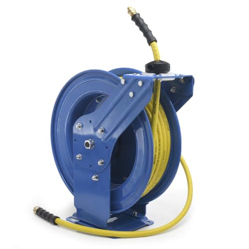 Enrouleur pour tuyau à air rétractable et ouvert, 3/8 po x 25 pi