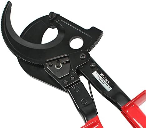 HS520A Heavy Duty Ratchet Cable Cutter Ratcheting Wire Cutting Hand Tool For Copper Aluminum Cables Cutting Max 400mm² Cu/Alu Cable
