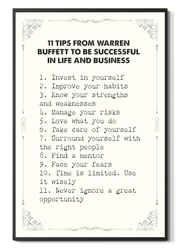 Warren Buffett Quote Wall Decor Tip From Warren Buffet To