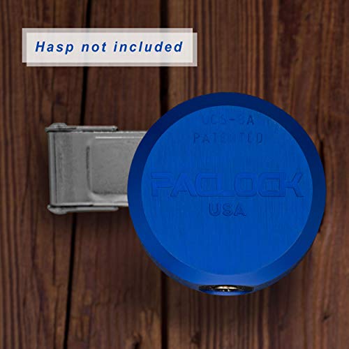 Image of PACLOCK's 8-Series Stepped-Back Puck, UCS, High Performance 6-Pin Cylinder, One Lock Keyed to a Number U-Pick! w / 2 Keys, Blue