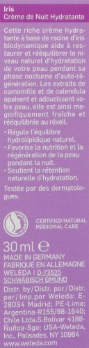 Weleda Hydrating Night Face Cream, 1 Fluid Ounce, Plant Rich Moisturizer with Iris Root, Calendula and Chamomile