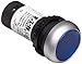 Eaton C22-DRL-B-K10-120 Pushbutton Switch, Illuminated, Flush Mounted, Maintained Operation, Blue LED Color, Silver Bezel Color, SPST-NO Contacts, 120VAC Voltage