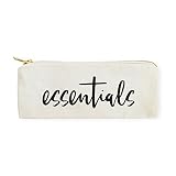 The Cotton & Canvas Co. Essentials Small Cosmetic Case and Travel Pouch for Office and On The Go