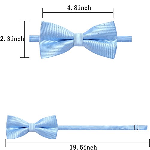 Image of AUSKY 8 PACKS Elegant Adjustable Pre-tied Bow Ties for Men Boys (1&4&5&6&8 Pack for option)