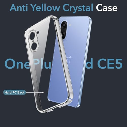 Image of DIZORO Compatible with Oneplus nord Ce5 5G Back Cover Case Clear,[ Anti Yellow ][Military Grade Protection] Hard PC Back Cover Transparent