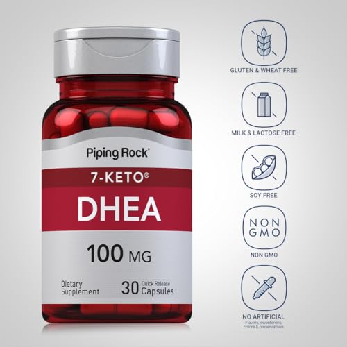 Piping Rock 4081A Dhea 100Mg | 30 Capsules | 7 Keto Supplement thumb #2