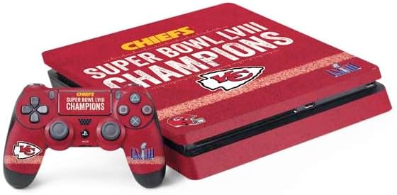 Skinit Decal Gaming Skin Compatible with PS4 Slim Bundle - Officially Licensed NFL Kansas City Chiefs Team Motto Design