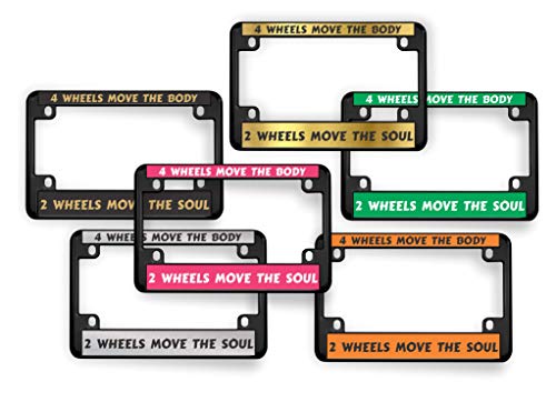 Motorcycle Personalized Black Metal Laser Engraved Standard Usa Size (4”X 7”) With Custom Text Design - Moto License Plate Frame - Black/Red Text #TOP5