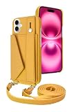シズカウィル iPhone 16 用 ケース ショルダー カバー ショルダーストラップ アイファンデ5 ショルディー ストリートモード マスタード 1個入り